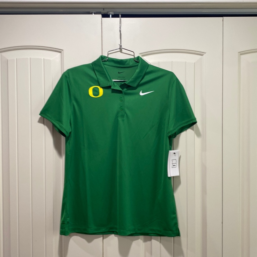 Nike womens dri fit polo Oregon O logo size medium
